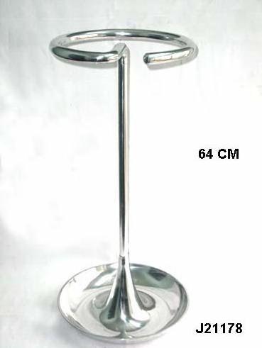 Cast Aluminium Umbrella Stand With Mirror Polish With Two Half Round Handle Metal Umbrella Stand