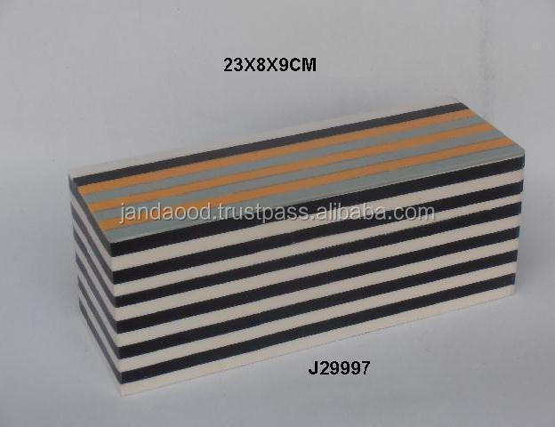 Strip Patterns Black and White patterns Resin Jewelry Box Organizer Box Available in all Sizes Bone Crafts