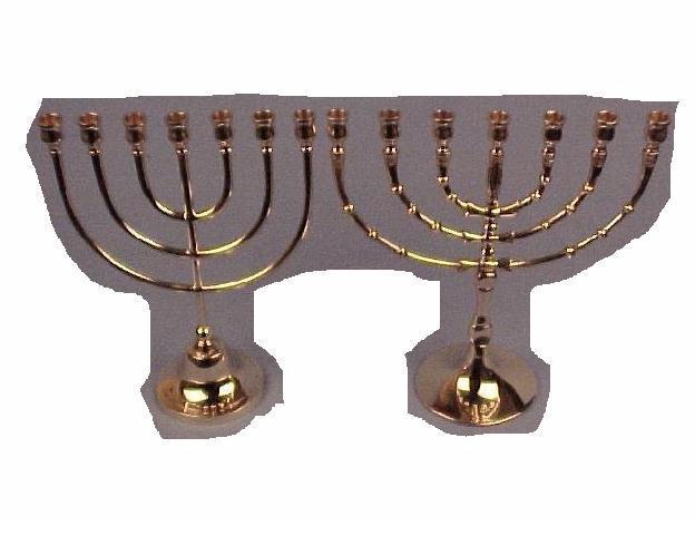 Metal Menorah Candle Holder Mirror Polished And Made in Cast Brass Jewish Metal  Candle Holders