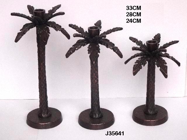 Date Palm Tree Candle Holder Antique Bronze Finish Candle Holder Handmade Gift Item For Home Decor Candle Holder