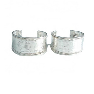 Latest Design Silver Plated Brass Bracelet With Embossed Patterns Brass Fashion Jewelry Bracelets Stylish Bracelets Women