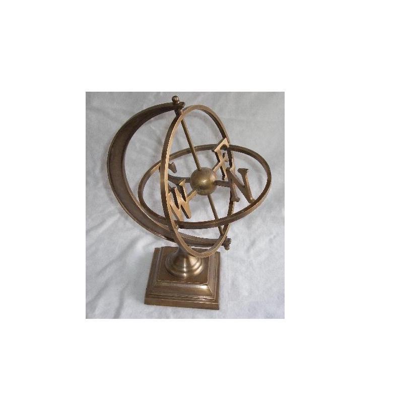 Cast Brass Armillary in Antique Finish Nautical Home Decor For Living Room Nautical Home Decoration