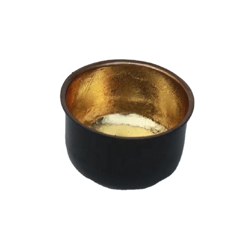 Two Tone Black And Golden Colours Iron Votive Antique Style Tea Light Candle Holder For Home Decoration