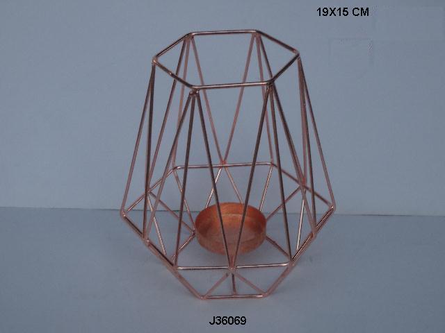 Geometric Candle Holder  Rose Gold Tealight Holders For Table Decor Candle Centre Piece for Shelf Decor Geometric Candle Holder