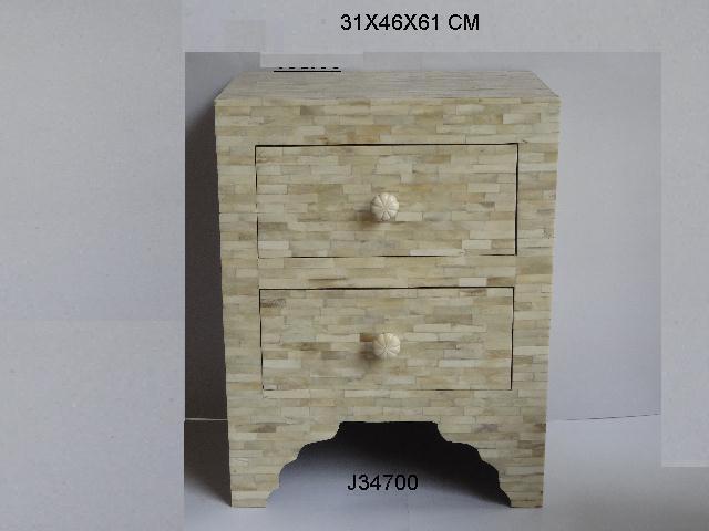 Bone Inlay Square Stool also Available in Other Mosaics and Colors Handmade Small Furniture