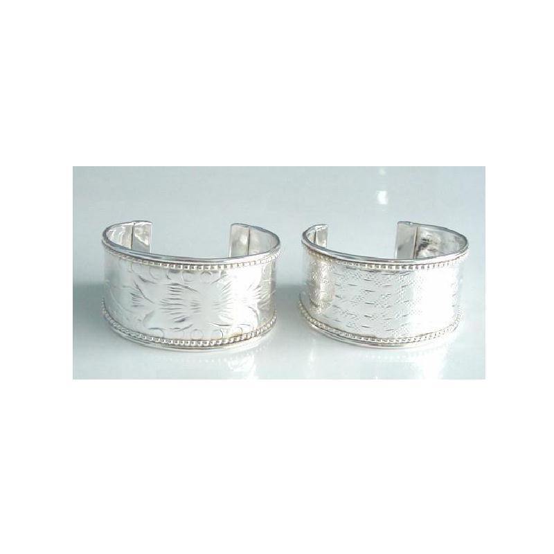 Latest Design Silver Plated Brass Bracelet With Embossed Patterns Brass Fashion Jewelry Bracelets Stylish Bracelets Women