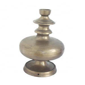 Cast Aluminium Table Lamp Single Dome on Round Base With Electric Wiring in Antique And Rough Brass Finish