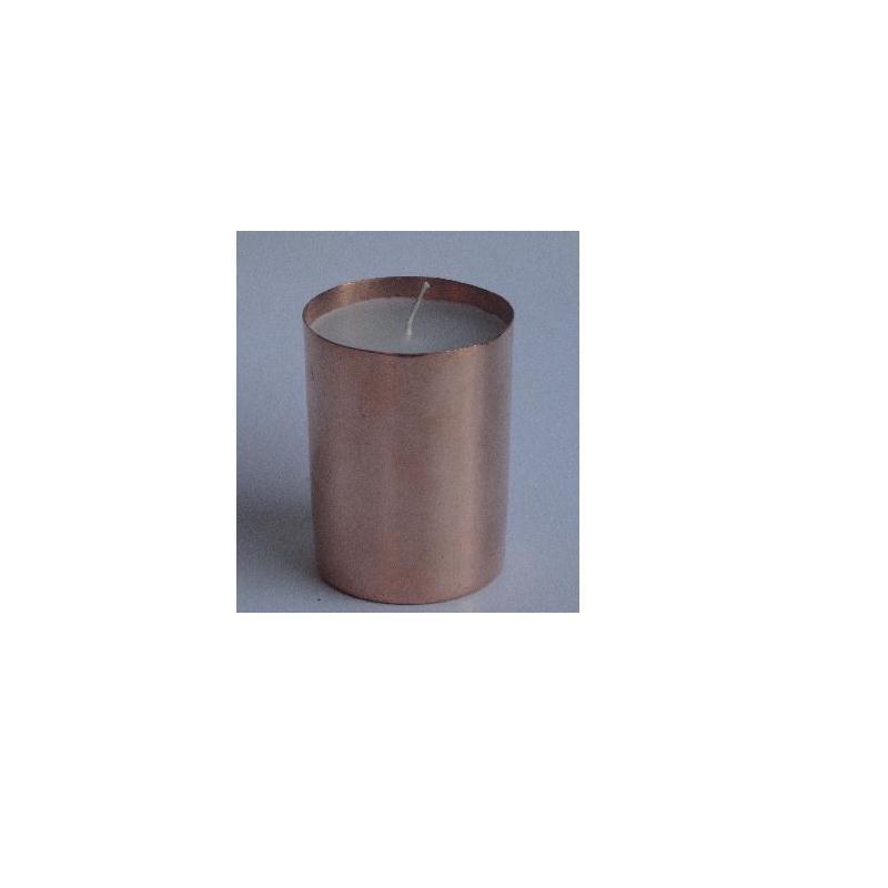 Plain Copper Votive In Mirror Polish With Wax Also Available With Our Wax Candle Accessories