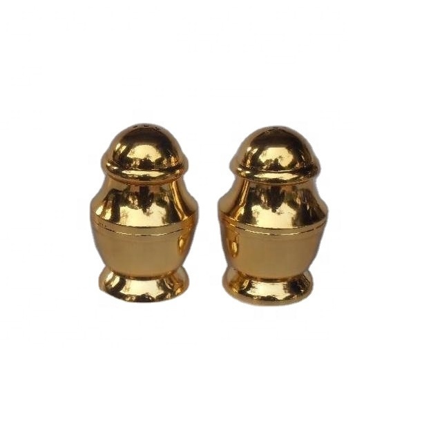 Gold Plated Plated Aluminium Salt and Pepper Set Metal Gold Finish Salt And Pepper Set Brass