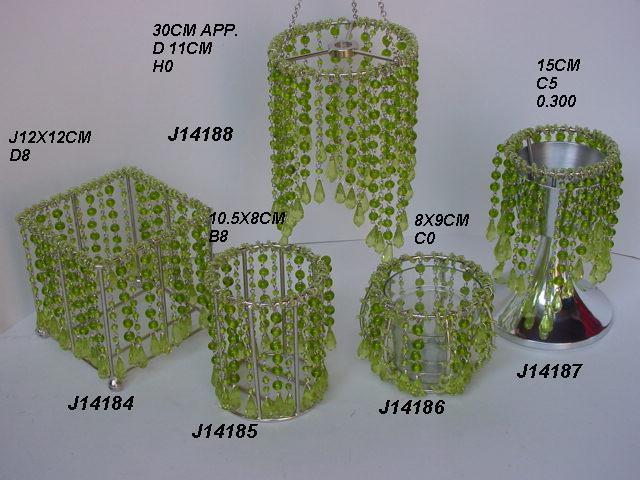 Light Green Glass Bead Votive And Candle Holder All Colours Available T light Holder