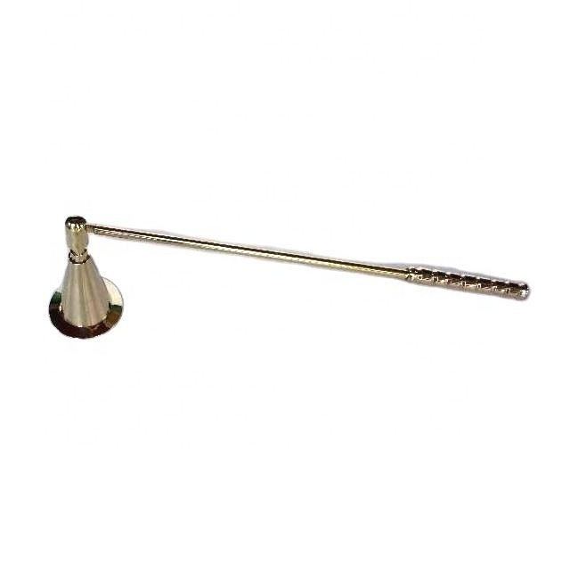 Mirror Polished Candle Snuffer Made in Brass with Flat Ring Candle Accessories  Brass Candle Snuffer