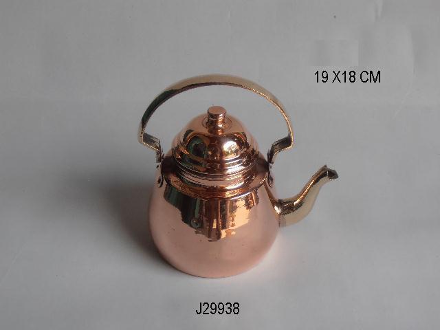 Copper Kettle With Pewter Lining And Brass Handle Polished Copper Kettle Metal Kettle for Home and Kitchen