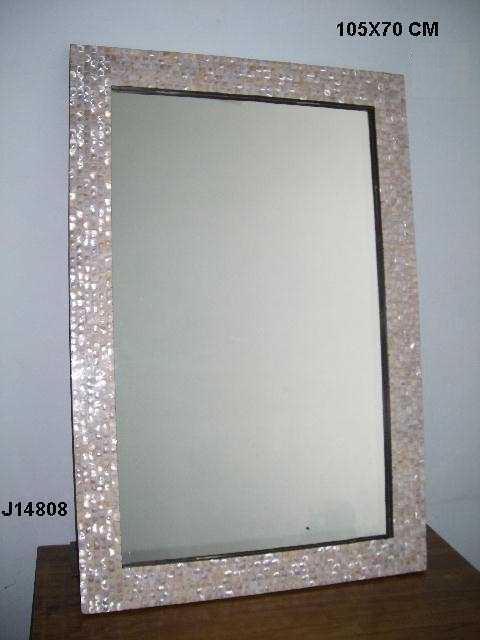 Mother Of Pearl And Wood Mosaic Mirror Frame Available In All Sizes Wall Decoration Mother of Pearl Inlay Wall Mirror