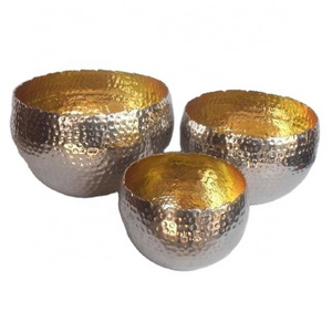 Nickel  And Golden Colors   Aluminium Votive  Flame like Edges  Tea Light Candle Holder for Home Decor Party Wedding Christmas