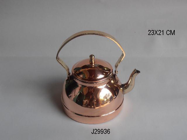 Copper Kettle With Pewter Lining And Brass Handle Polished Copper Kettle Metal Kettle for Home and Kitchen