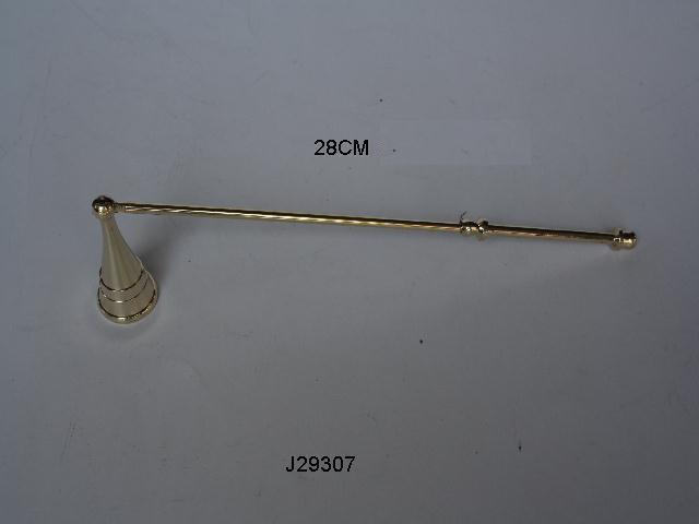 Mirror Polished Candle Snuffer Made in Brass with Flat Ring Candle Accessories  Brass Candle Snuffer