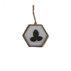 Hexagon Brass Floating Picture Frames. Handmade Brass Frames With Clear Glass Double Sided Wall Decor