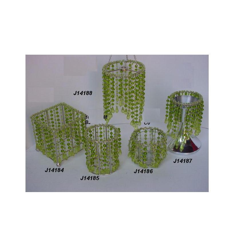 Light Green Glass Bead Votive And Candle Holder All Colours Available T light Holder