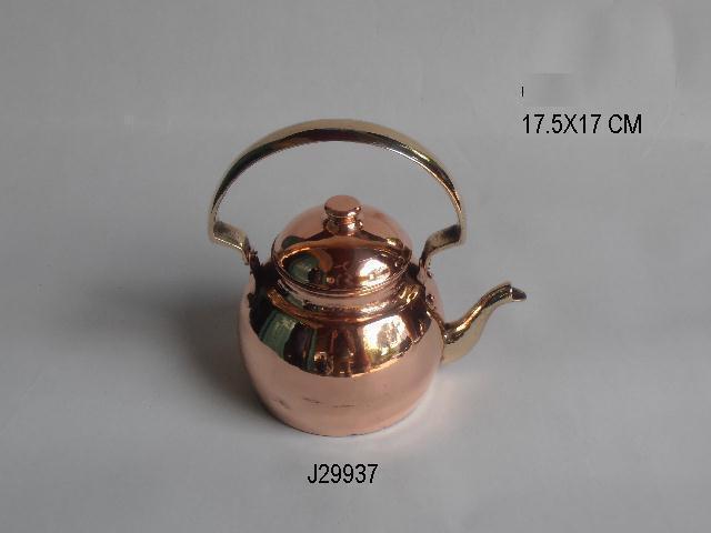 Copper Kettle With Pewter Lining And Brass Handle Polished Copper Kettle Metal Kettle for Home and Kitchen