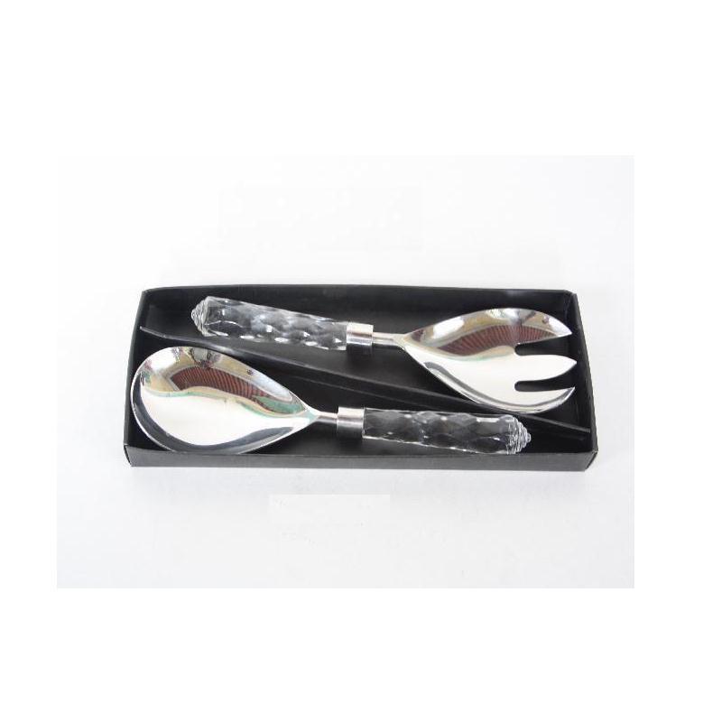 Acrylic Handle Salad Server Set in Steel Polished Handles in other Material also Available Flatware