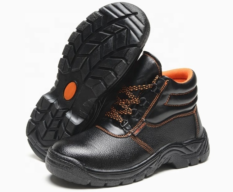 Factory price safety boots with steel toe and steel plate