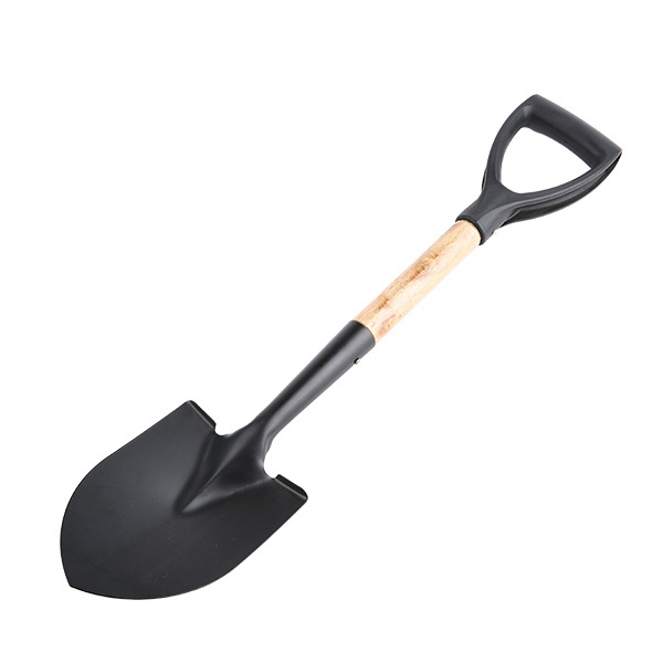 Wooden Handle Shovel Metal Carbon Steel Snow Shovel Long Handle