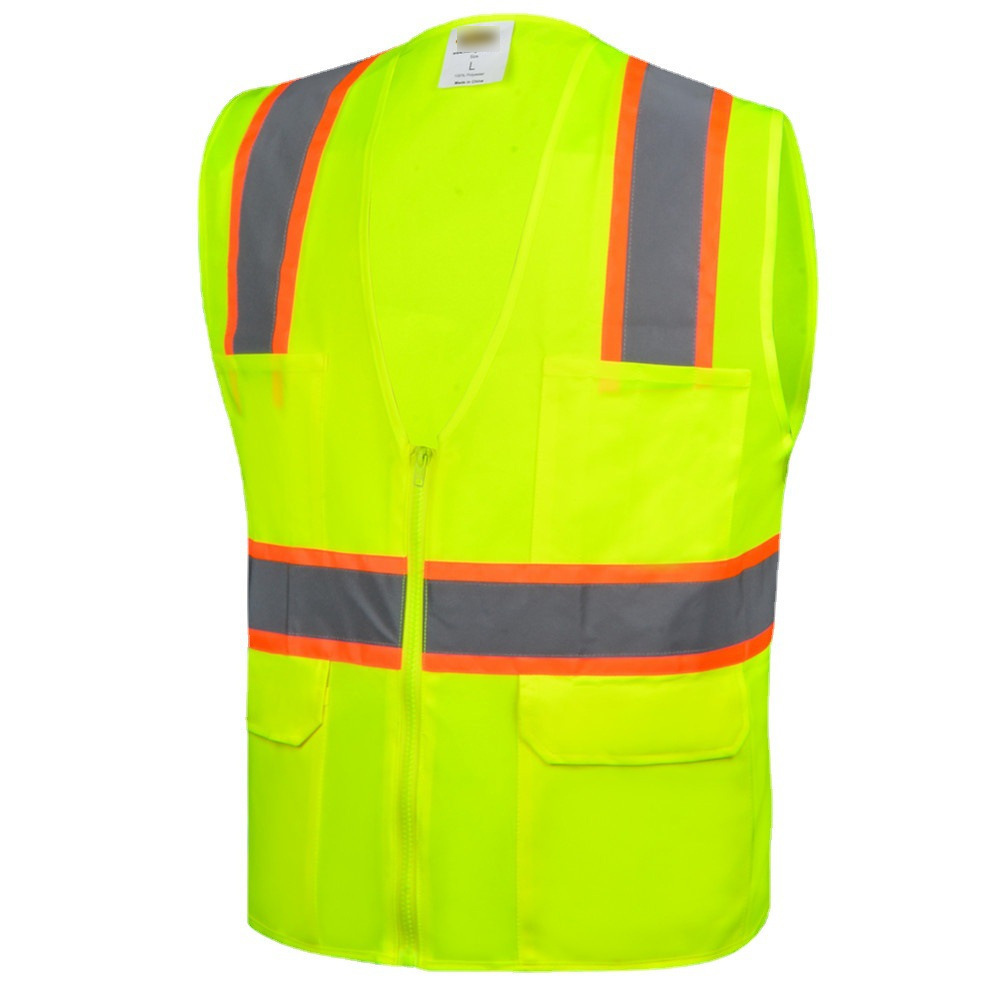 Wholesale High Visibility Safety reflectiveVest Fluorescent Yellow Cheap Reflective Vest Running Vest