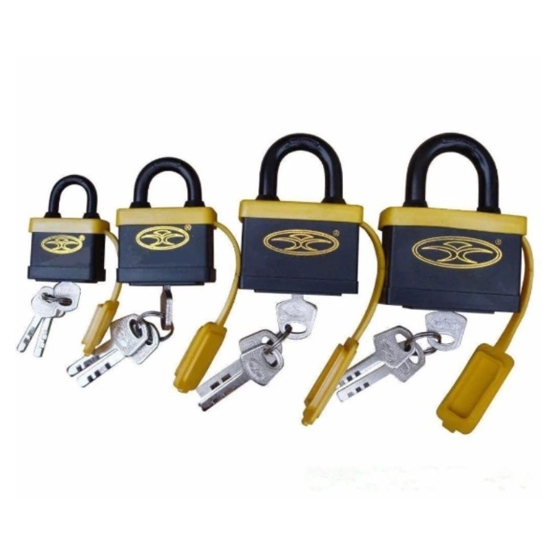 Plastic Covered Keyed Alike Corrosion Resistant Steel Shackle Padlocks