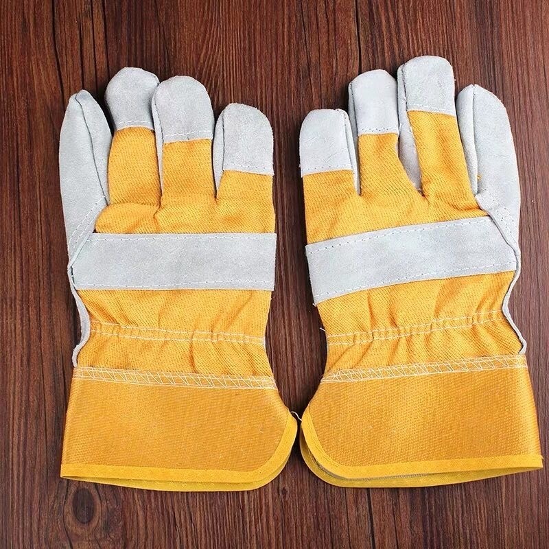 Welding Gloves Heat Resistant 16 Inches Cowhide Leather Forge Welder Gloves for BBQ