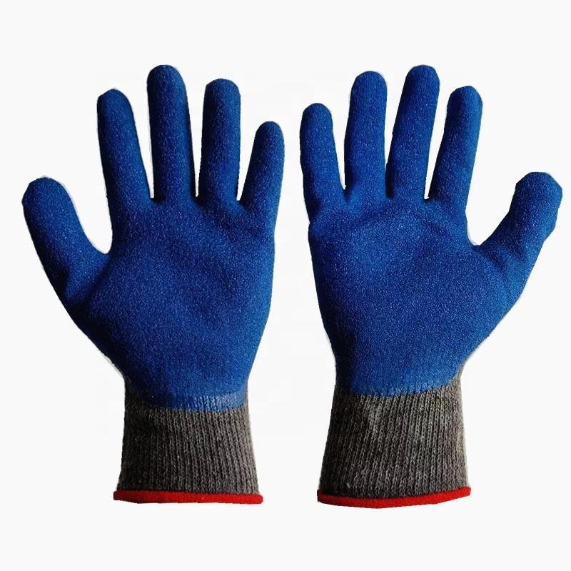 cotton line latex coated gloves industrial heavy duty rubber gloves  in Guangzhou