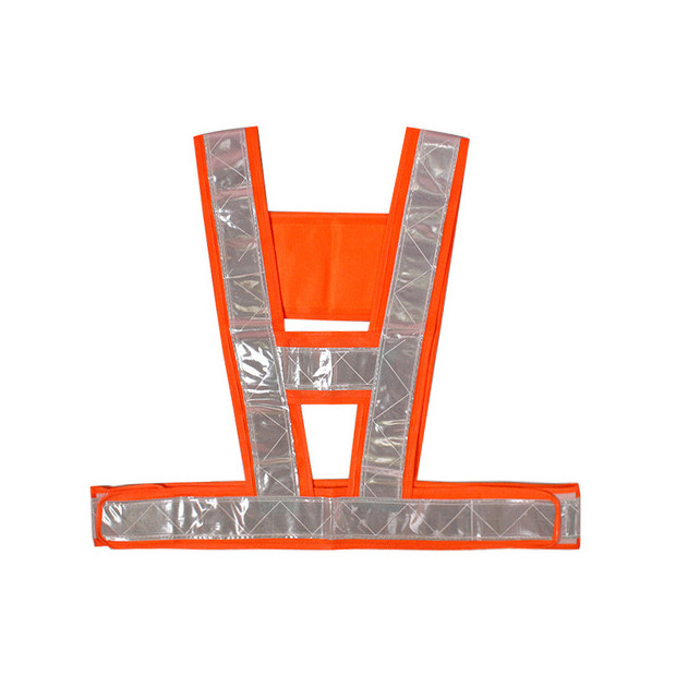 Wholesale Custom Fluo Fabric Mesh V-Shaped Warning Reflective Vest