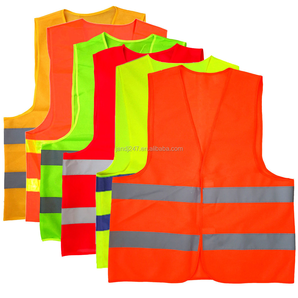 Orange Mesh Fabric Safety Vest Security Vest Reflective Safety Vest