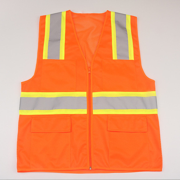 Wholesale High Visibility Safety reflectiveVest Fluorescent Yellow Cheap Reflective Vest Running Vest