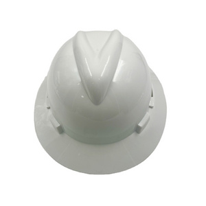 Wholesale White V-Gard HDPE Safety Helmet Anti Impact Protection Adjustable Chin Straps