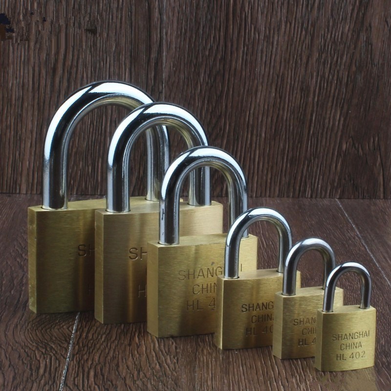 high security custom small pad lock combination hardened brass padlock