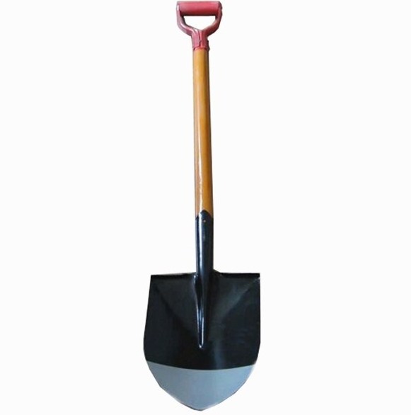 Wooden Handle Shovel Metal Carbon Steel Snow Shovel Long Handle