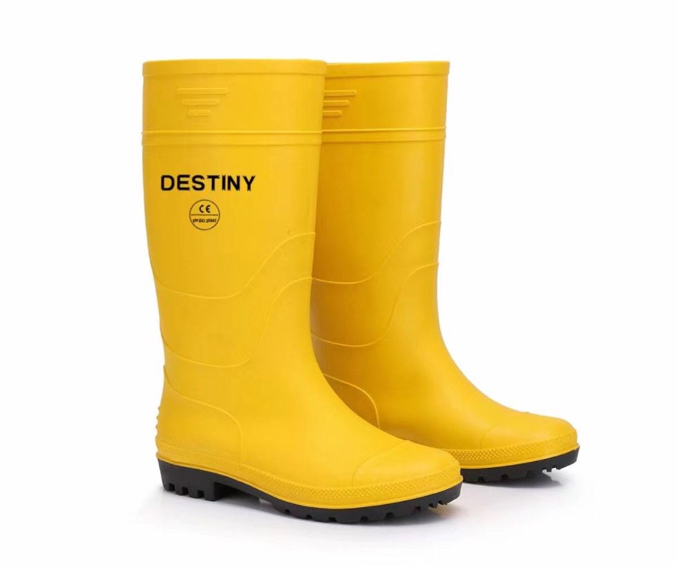 PVC Steel Toe Safety Rain Boots oil chemical resistant Water Boots