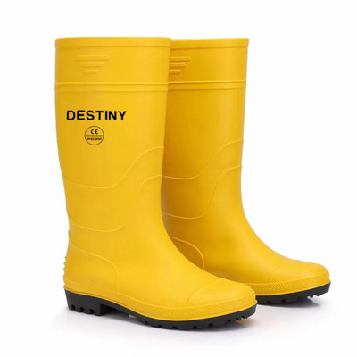 PVC Steel Toe Safety Rain Boots oil chemical resistant Water Boots