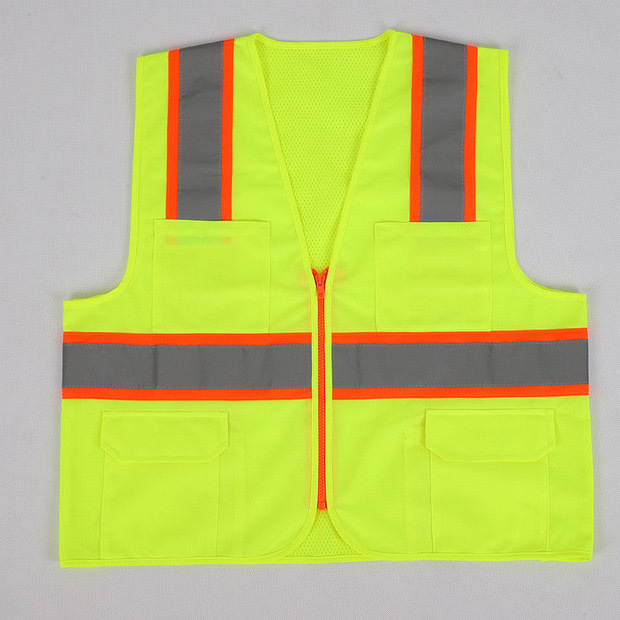 Wholesale High Visibility Safety reflectiveVest Fluorescent Yellow Cheap Reflective Vest Running Vest