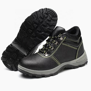 Factory price safety boots with steel toe and steel plate