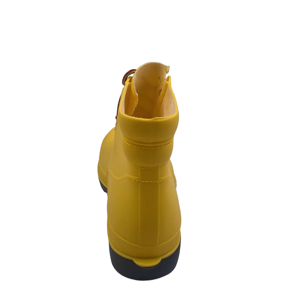 Yellow Short Boots Rubber PVC Waterproof Rain Boots For Men