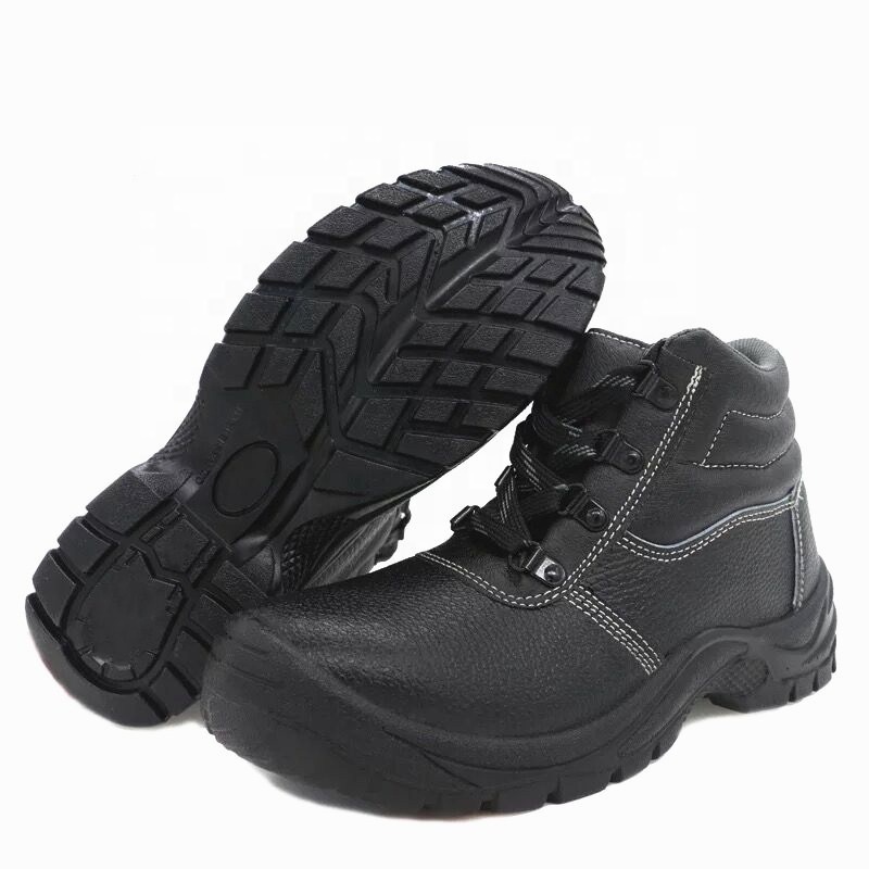 Factory price safety boots with steel toe and steel plate