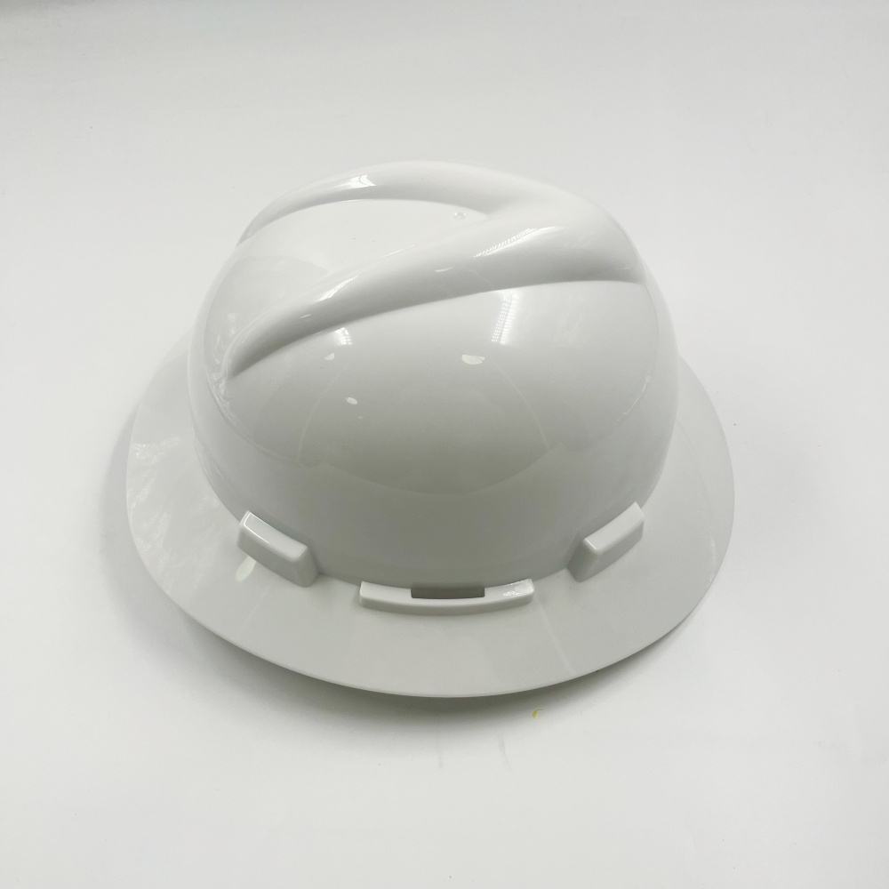 Wholesale White V-Gard HDPE Safety Helmet Anti Impact Protection Adjustable Chin Straps