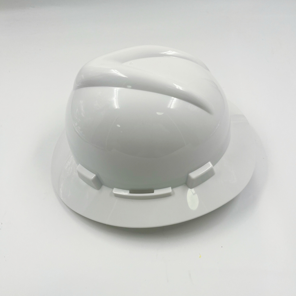 Wholesale White V-Gard HDPE Safety Helmet Anti Impact Protection Adjustable Chin Straps