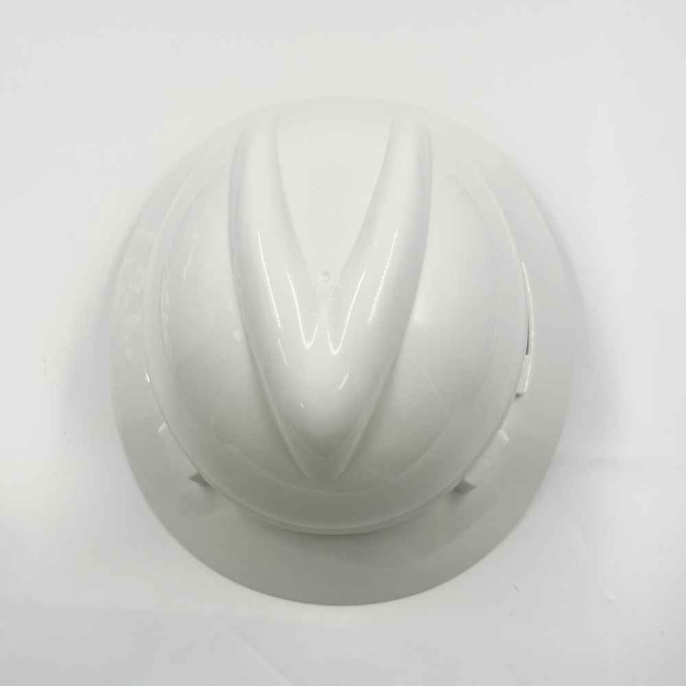 Wholesale White V-Gard HDPE Safety Helmet Anti Impact Protection Adjustable Chin Straps