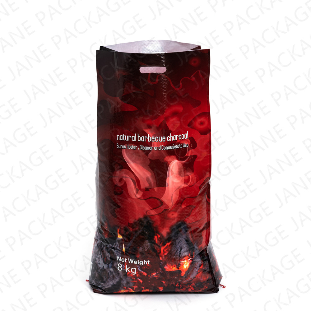 5kg 10kg Bbq Charcoal Packaging Bag Laminated Pp Woven Bopp Bag For Charcoal