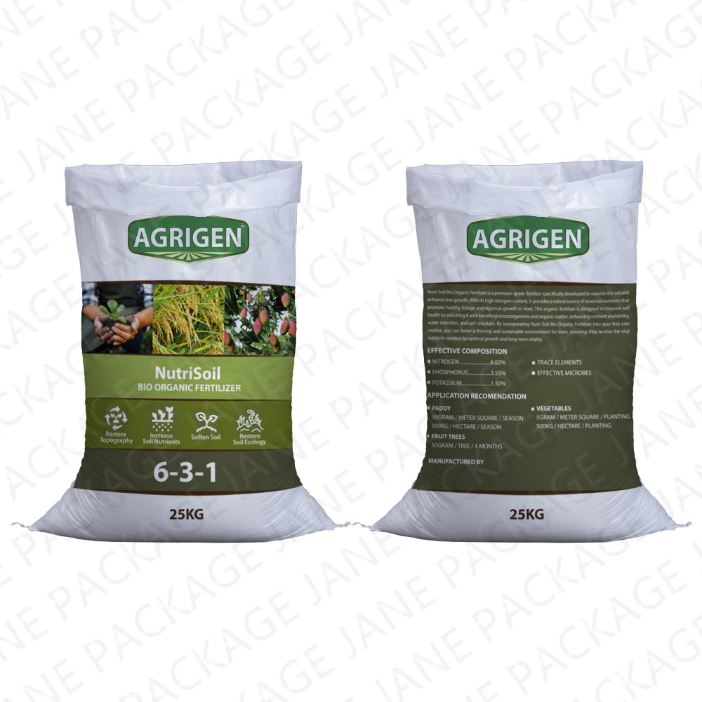 Woven Bags Manufacturer Bulk Fertilizer Bags Custom Size Transparent Bopp Laminated Pp Woven Grain Rice Plastic Packing Sacks