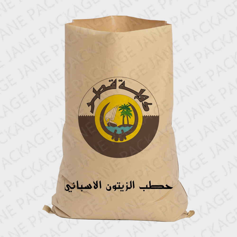 Jane Package 20 Kg 25 Kg 40 Kg 50 Kg Water Proof Kraft Cement Paper Pp Woven Bag For Coal Industrial Paper Kraft Woven Sack