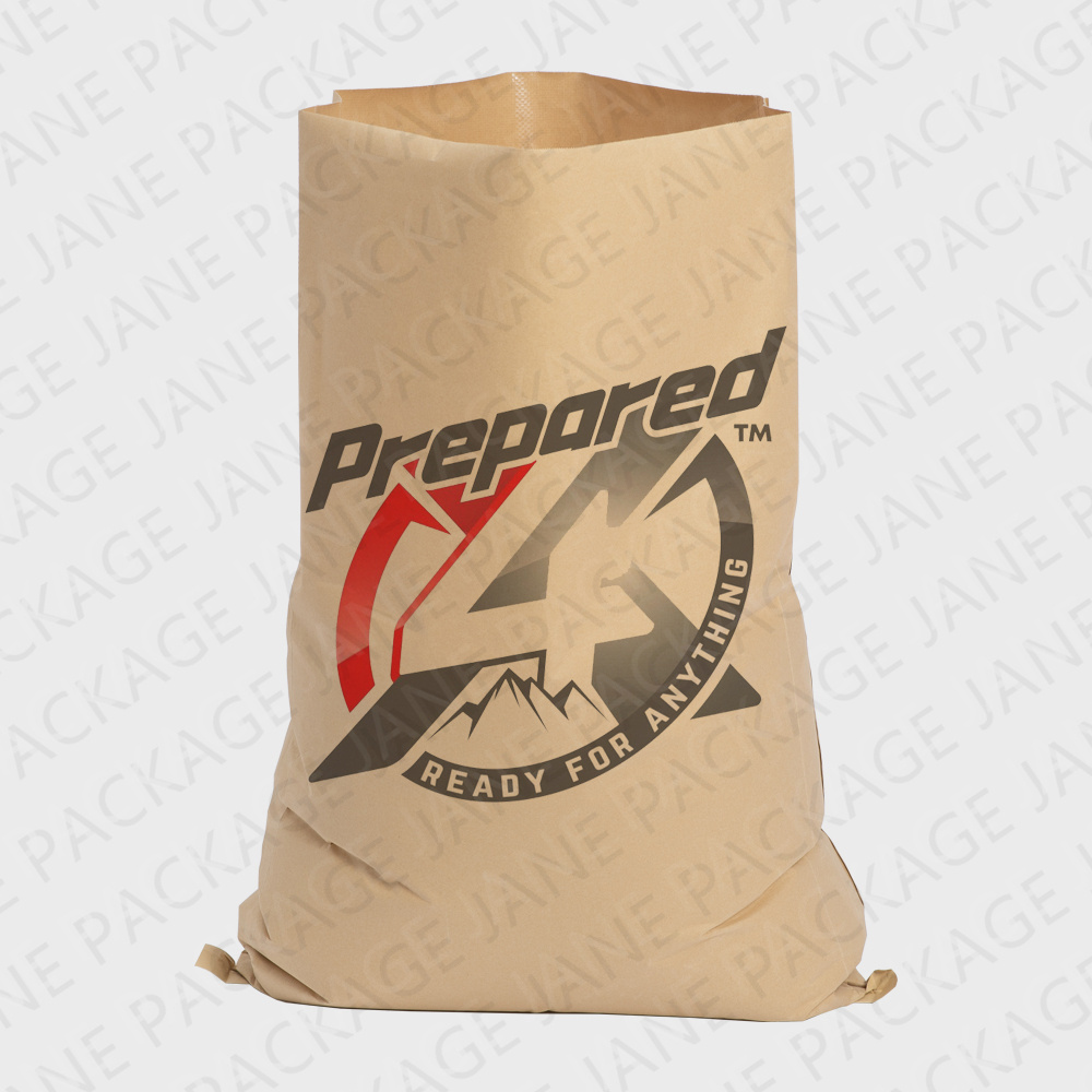 Jane Package 20 Kg 25 Kg 40 Kg 50 Kg Water Proof Kraft Cement Paper Pp Woven Bag For Coal Industrial Paper Kraft Woven Sack