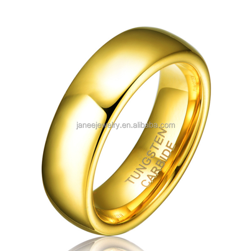 4mm Women Men Basic Tungsten Carbide Wedding Ring Gold Rings without Stones